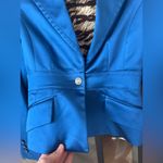 Dolce & Gabbana Vintage 1970s  tailored blazer jacket satin cobalt buttons silky Photo 9