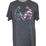 Realtree Women’s Dark Gray USA Flag Antlers Tee Size M Photo 0