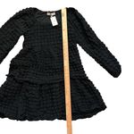 Simply Southern  Black Textured Long Sleeve Tiered Mini Dress Size Small NWT Photo 5