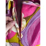 dress Hawaiian 1960s ruffle collar floral bright pink purple gold cream Size XS Photo 6