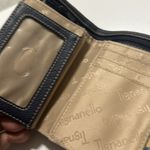 Tignanello Wallet Women's Trifold Organizer Clutch Blue Pebbled Genuine Leather Photo 7