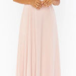 Show Me Your Mumu Show Me‎ Your Mumu Faith Maxi Dress in Dusty Blush Crisp Pink Bridesmaid Gown, M Photo 0