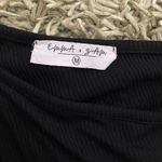 Emma & Sam One Shoulder Black Crop Top Photo 2