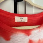 Anthropologie T.la  orange white tie dye oversized short sleeve t-shirt Photo 1