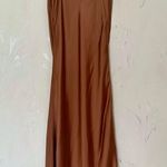 Aritzia  Wilfred Only Ruched Slip Dress in Terrazzo Brown Photo 9
