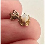 Gold tone dainty faux pearl pendant necklace Photo 5