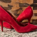 Coach  Red Suede Women's Heels Size 10 Photo 2