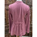 LOGO By Lori Goldstein LOGO XS  by Lori Goldstein Rose Mixed Material Athletic Full Zip Jacket Photo 1