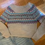 OP Fairisle Nordic Grey Blue & Purple Sweater M Photo 10