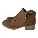 Gentle Souls  Kenneth Cole Bootie Womens 8.5M Bailey Ankle Brown Leather Side Zip Photo 0