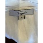 Rails  Ivory Metallic Strip Square Neck Flutter Sleeve Savon‎ Popover Blouse S Photo 7