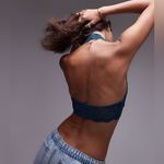 Free People Last Dance Halter Bralette Legion Blue (Large) Photo 2