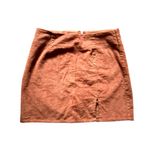 Aeropostale  Burnt Orange Corduroy Front Slit Mini Skirt Size Medium Photo 1
