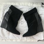 IRO  Black Darlon Heeled wedge Boots with Suede and Leather Contrast Photo 0
