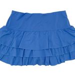 lucky in love Long Rush Tiered Ruffle Skort Blue Athletic Skirt Women's Size XL Photo 1