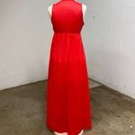 American Vintage Vintage red lace tie front maxi cardigan cape Photo 3