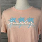 Hurley  Cropped Palm Trees T-Shirt Peach/Green-Medium Photo 1