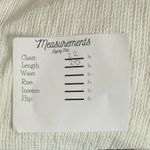 ZARA Textured Detail Keyhole Tie Front Short Sleeve V Neck Crop Top S White Photo 7