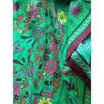 Tory Burch  Silk Scarf Caftan Top Green Splash Size Small Photo 10