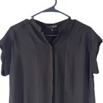 Ro & De Women's Size Small Black Sheer Office Career Button Blouse Photo 1