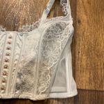 Victoria's Secret Victoria's‎ Secret Dream Angels White Lace Corset Top Medium Womens Hook Loop Photo 2