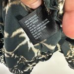 East 5th East 5th Blouse Womens XL Green Black Animal Print Embellished Neck Y2K Preppy Photo 3