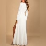 Lulus  Romance for the Ages White Long Sleeve Maxi Dress Photo 5