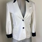 ATM Stretch Twill Schoolboy Blazer Jacket Ivory & black Size Medium Photo 5