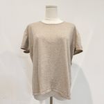 The Reset Everyday Linen Short Sleeve Relaxed Top Basic Luxury Minimalist Medium Tan Photo 1