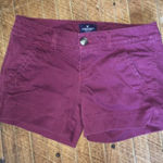 American Eagle  size 4 midi stretch maroon shorts Photo 0