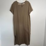 Jenni Kayne  Cypress Caftan Dress Sage Green Size Large 100% Airy Cotton Photo 1