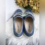 Karl Lagerfeld  Navy Denim Slip on Shoes with Diamond Buckle Size 6/36 Photo 3