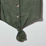 EXPRESS Women Dark Green Sleevelesstie knot Top size XS Photo 7