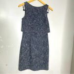 Hobbs London  Sleeveless Tweed Sheath Dress Size 4 Navy Knee Length‎ Office Work Photo 1