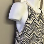 White House | Black Market Cream Black Sleeveless Knitted Layering Sweater- Large Photo 4