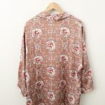 Beulah FARROW x | Mauve Pink Off White Floral Dress Collar Silky Midi | Large Photo 8