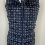 Charter Club Navy Green Medallion Puffer Vest Sz Large Photo 0