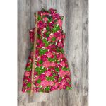 Vineyard Vines for Kentucky Derby Silk Dress Pink Green Floral Ruffle Sz 6 Green Photo 5