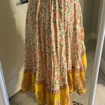 Miss June Flowy skirt Size Small Elastic Wais Orange Photo 2