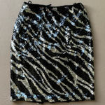zola evening. Vintage Silk Zebra Print Sequin Skirt Photo 0