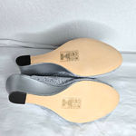 Lauren Lorraine  Martha Silver Rhinestone Slip On Wedge Sandal Size 6.5 NIB Photo 4