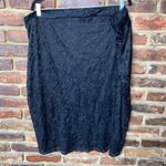 Ashley Stewart  Black Lace Pull-On Knee Length Skirt Women's Size 26/28 Photo 4