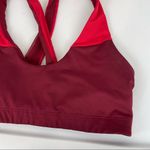 Victoria's Secret Victoria Sport Maroon Red Strappy Sports Bra Sz Small Criss Cross Back Photo 2
