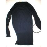 NWT New Womens Designer Acne Blouse Top XS Jersey Navy Blue Belt LS Dark Cotton Photo 9