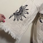 Handmade in turkey 100% muslin cotton sun Motif Cream and Black Robe kimono Size undefined Photo 2