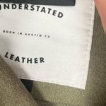 Understated Leather  Army Green Leather Skirt Photo 2