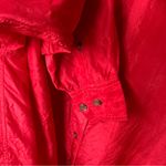 EXPRESS Vintage  RED Oversized Pure SILK Button Down Shirt Top Small S 90s Photo 4