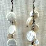 Sterling Silver & Freshwater Pearl Dangle Earrings Photo 0