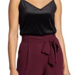 Halogen - Black/Silver Stripe Ribbed V-Neck Velvet Photo 1