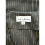 Croft & Barrow Sleeveless Button Up V-Neck Shirt Dress Striped Black Women's 10 Photo 2